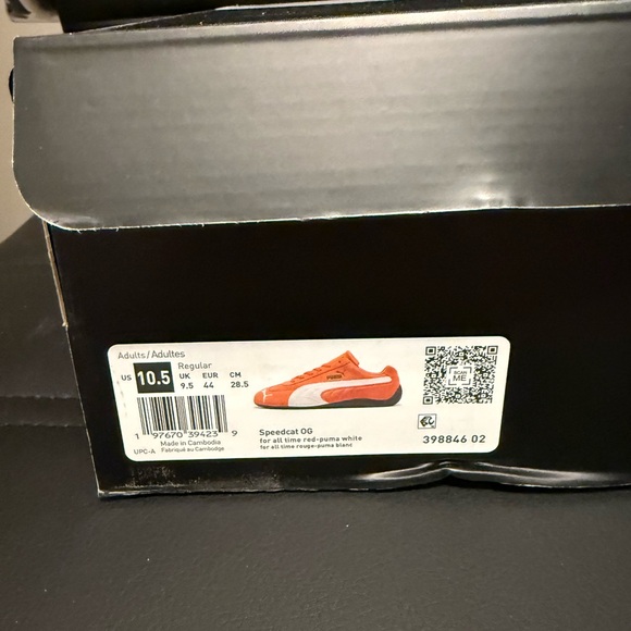 Size 10.5 - PUMA Speedcat OG Red White Worn 1X - Picture 7 of 7